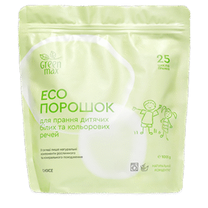 ЕКОПОРОШОК ДЛЯ ПРАННЯ ДИТЯЧИХ БІЛИХ ТА КОЛЬОРОВИХ РЕЧЕЙ