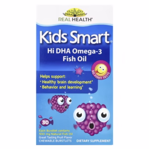 kids smart, kids smart®, hi dha omega 3 fish oil, риб’ячий жир із високим вмістом ДГК та омега 3, зі смаком фруктів, 30 жувальних таблеток