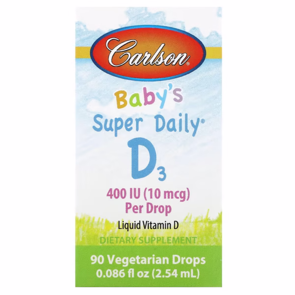 carlson, baby's super daily®, d3, 10 мкг (400 МО)