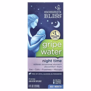 mommy's bliss, night time, вода від кольок, для немовлят від 1 місяця, 120 мл