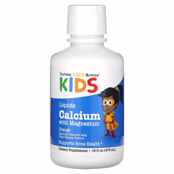 california gold nutrition, рідка добавка з кальцієм, магнієм, вітаміном d й цинком для дітей, 473 мл
