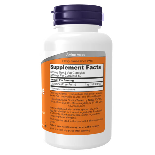 l arginine 500mg 100caps