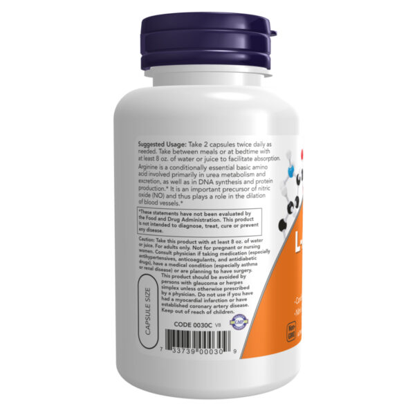 l arginine 500mg 100caps