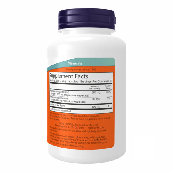 magnesium & potassium aspartate 120 vcaps