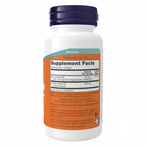 zinc glycinate 30mg 120 sgels